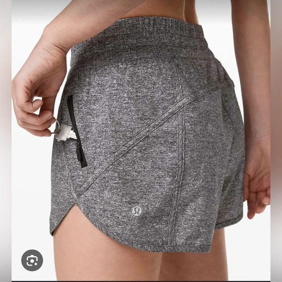 Lululemon Tracker Short V *4" Heather Lux Multi Black Size 6 - Picture 2 of 6
